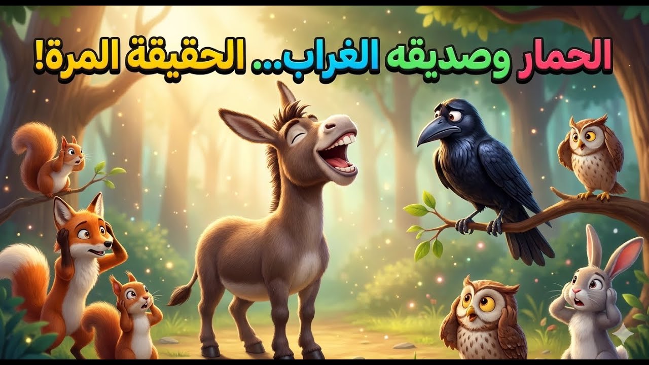 الحمار وصديقه المجامل - #حواديت عن الطيبة والذكاء - حدوتة قبل النوم