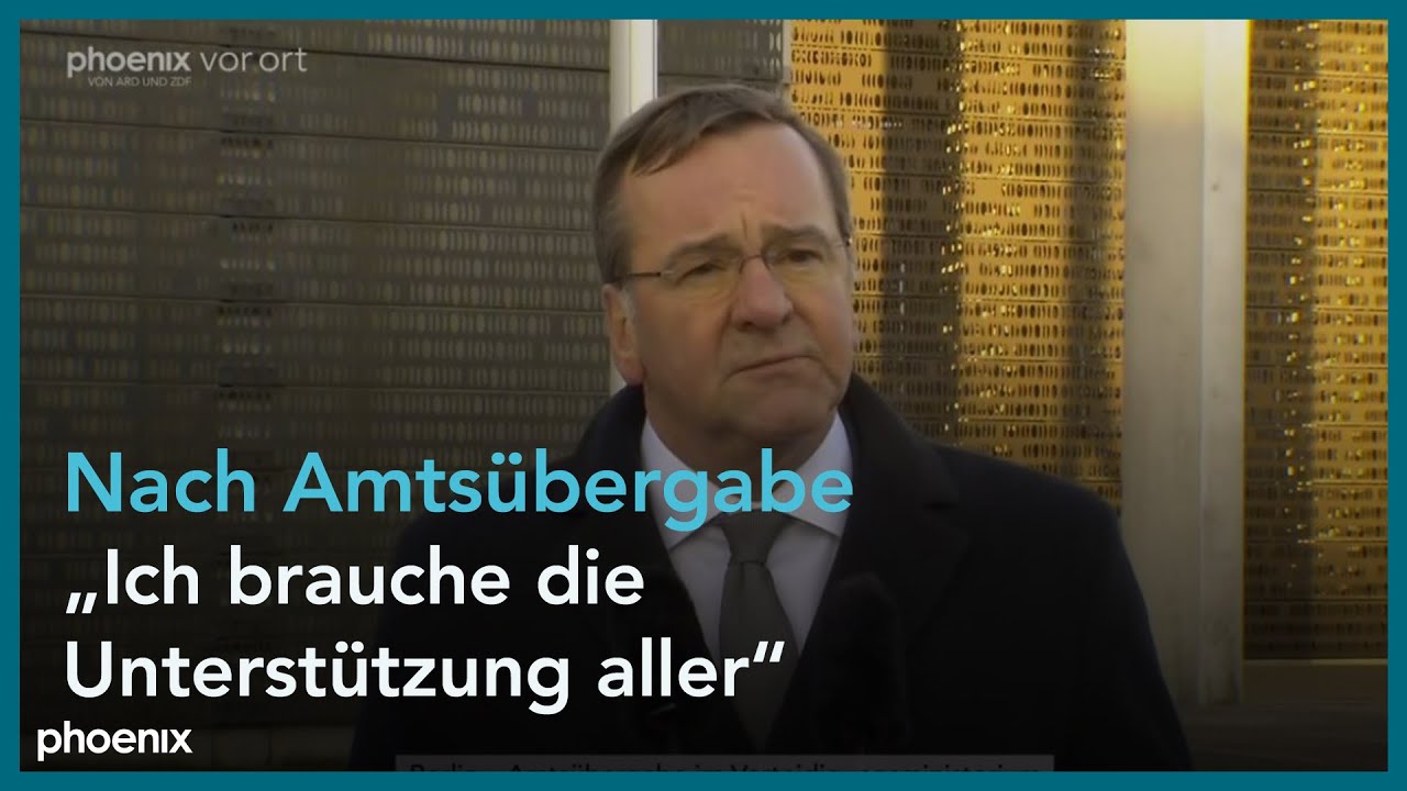 Amtsantritt: Statement von Boris Pistorius (SPD, Bundesverteidigungsminister) am 19.01.23