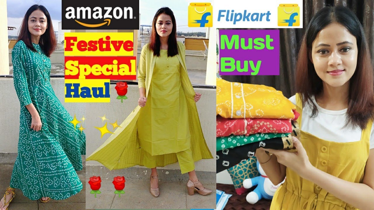 Flipkart Kurti Haul🌹Amazon Kurti Haul🌹Anarkali Kurti Haul🌹Maxi/Saree Haul🌹Festive Haul🌹Bandhani