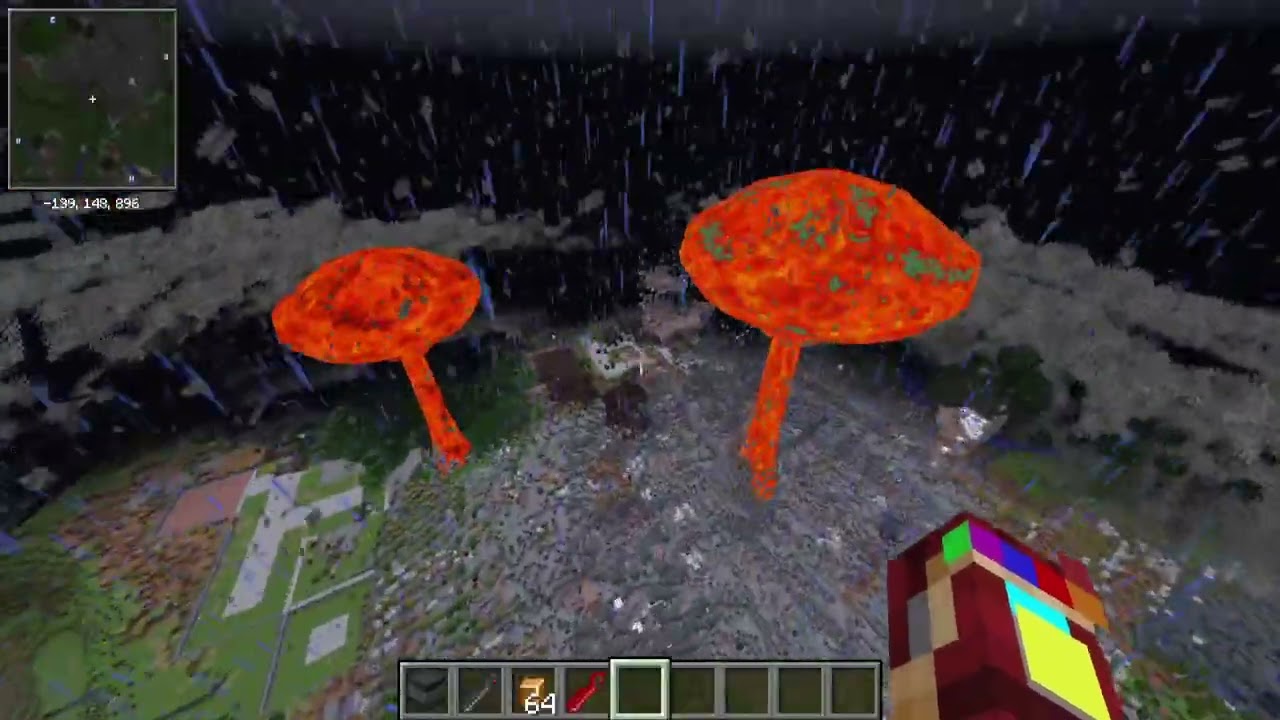 a bunch of nuclear explosions in minecraft