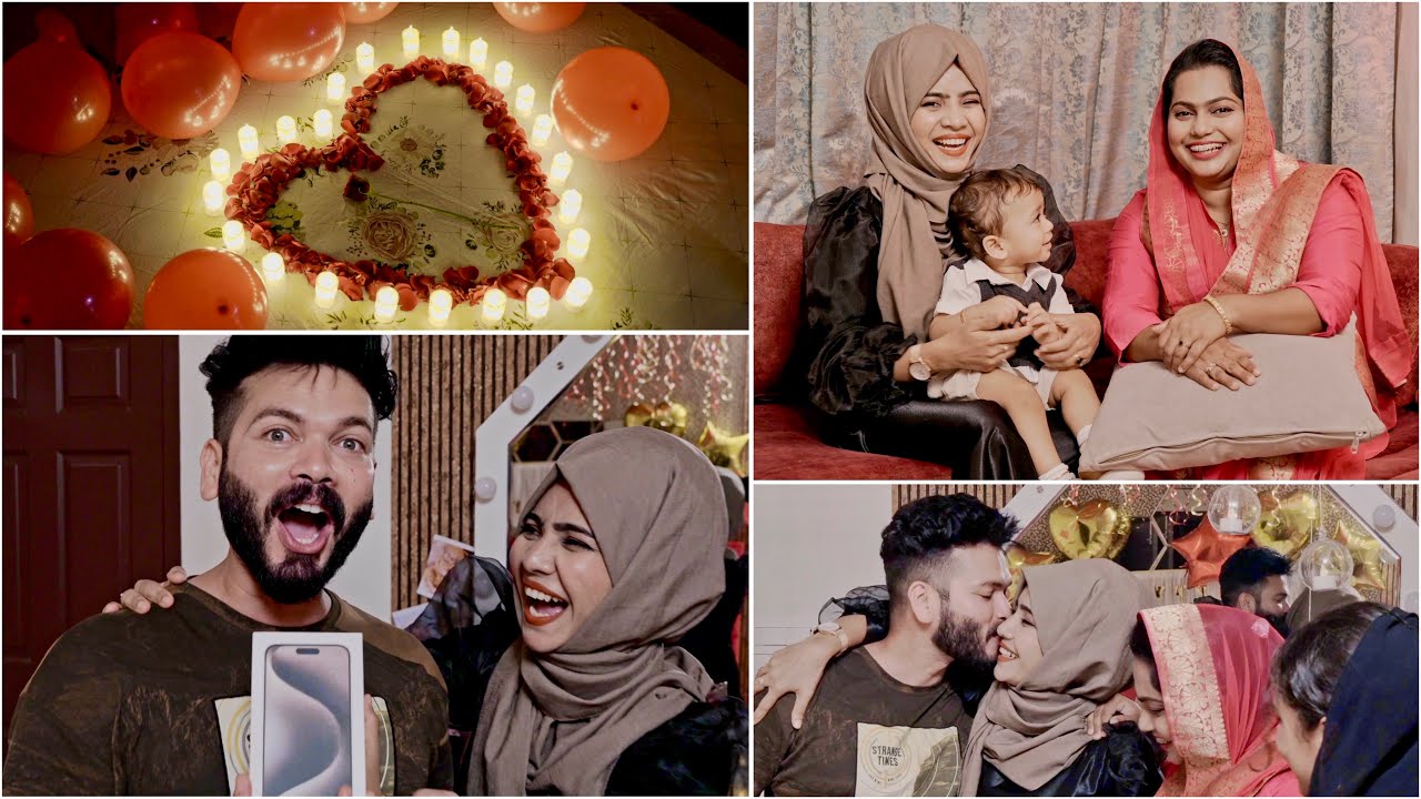 Unexpected Surprise For Him 🥳 Our 6th Anniversary Celebration 🎉🥳 | Mashura | Basheer Bashi | Suhana