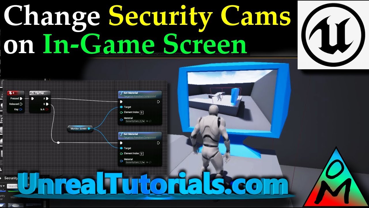UE4 Tutorial | Change Camera Views on In-Game Screen (Press 