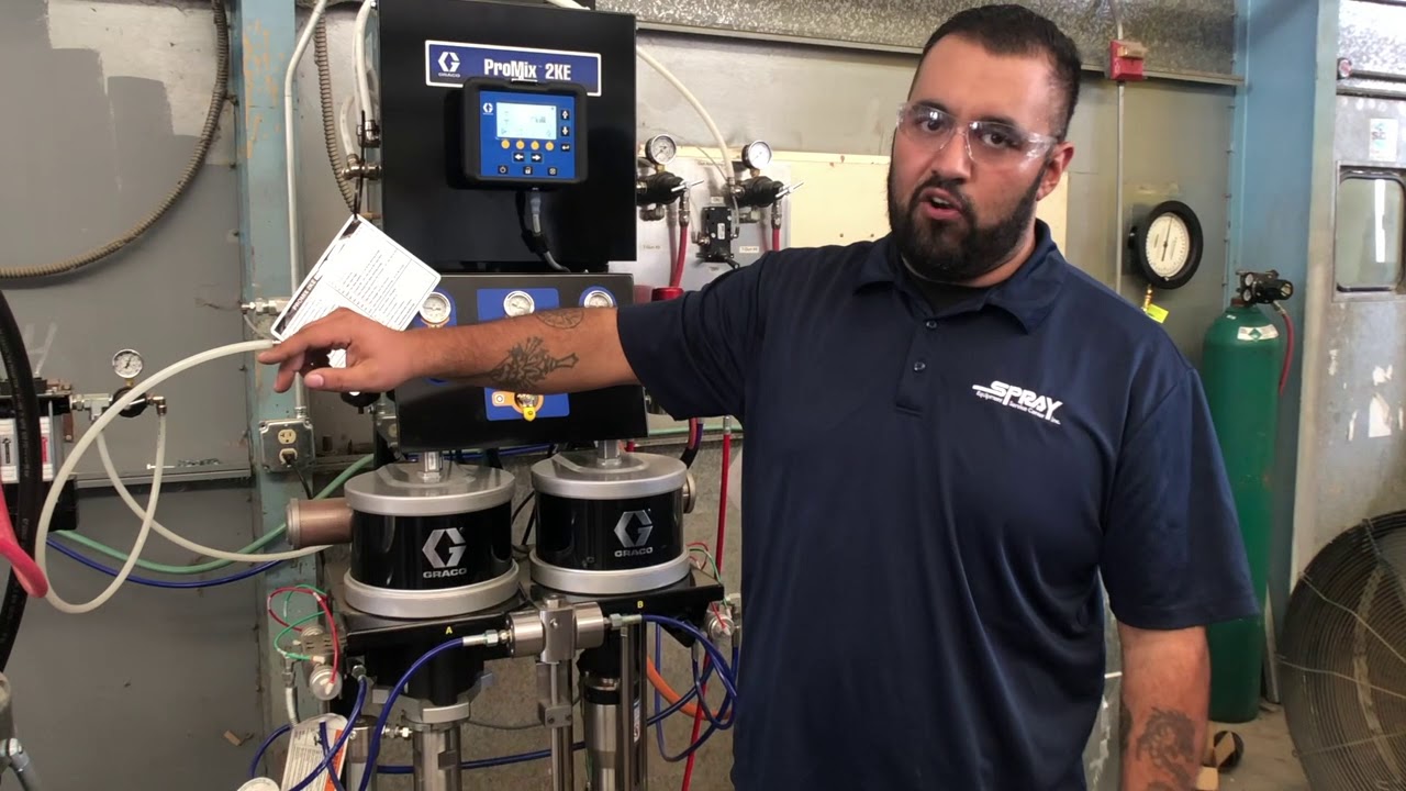 Priming a Graco 2KE Promixer