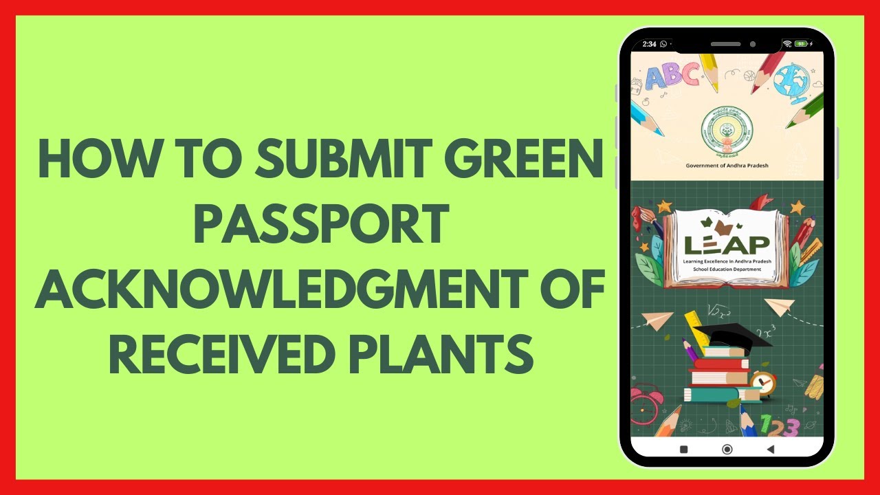 HOW TO SUBMIT GREEN PASSPORT ACKNOWLEDGMENT OF RECEIVED PLANTS