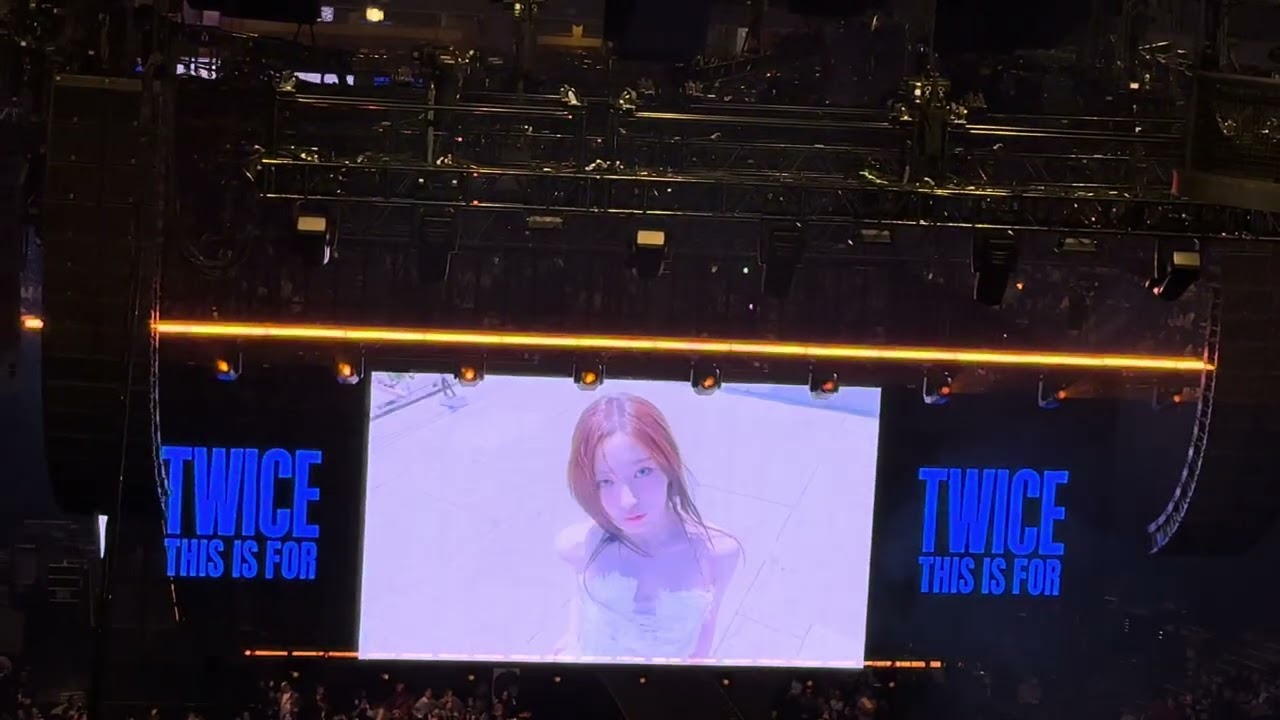 JYP Groups intro at TWICE concert in Oakland Jan 18, 2025