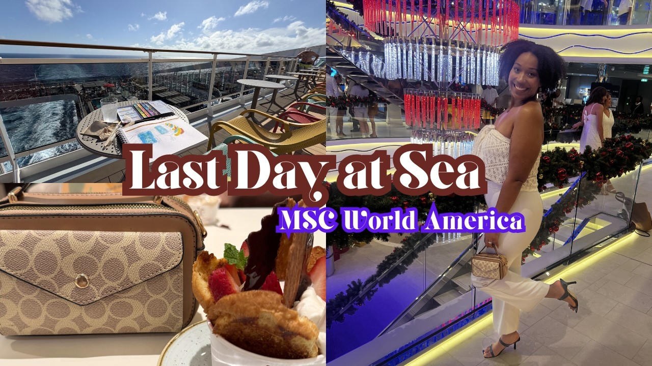 Final Day at Sea 🌊   | MSC World America 🛳️  | White Party, Lunch at Paxos, Zip Lining & MORE ✨