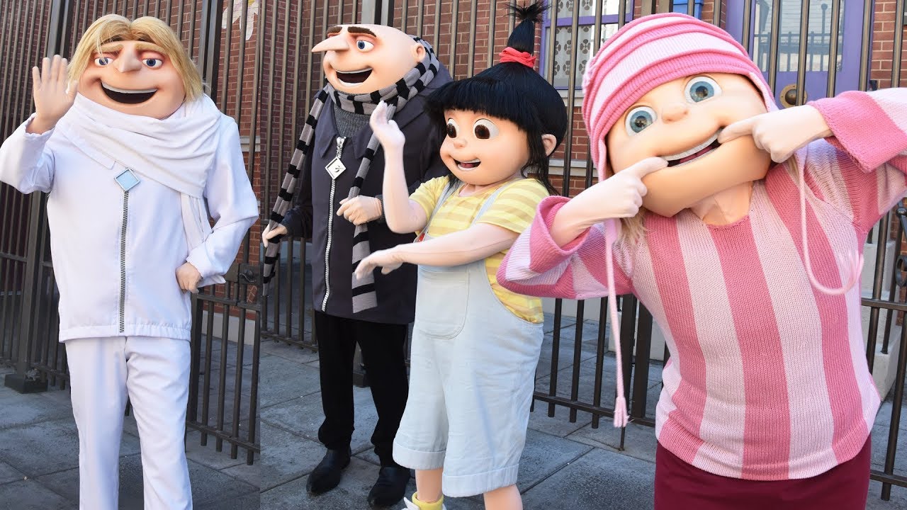 Minions, Gru, Dru, Agnes & Girls Despicable Me 3 Dance, Meet & Greet at Universal Studios Hollywood