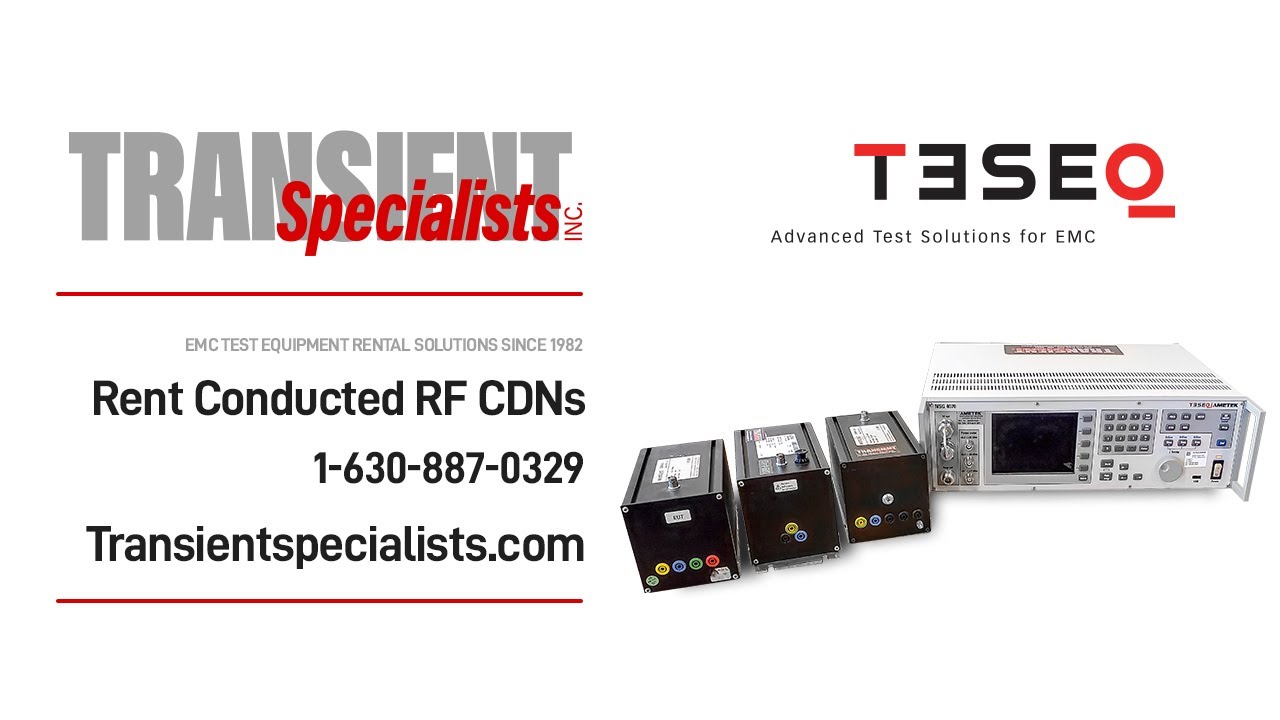 Coupling Decoupling Networks (CDNs) RF Immunity Testing