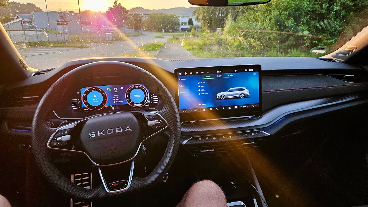 2025 Škoda Octavia RS Combi 2.0 TSI | 265 PS | SUNSET POV DRIVE | ASMR | TOPSPEED