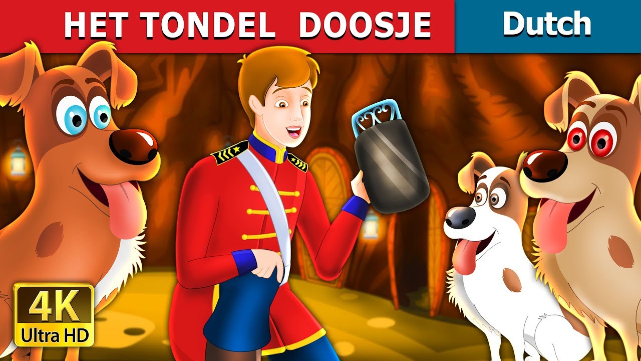 HET TONDEL  DOOSJE | The Tinder Box Story in Dutch | Dutch Fairy Tales