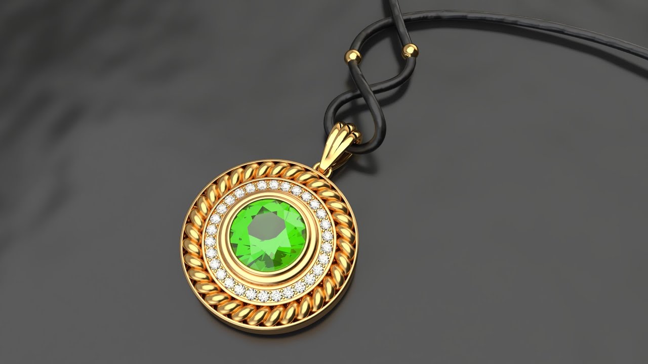 How to make 3D gemvision jewelry design matrix 9 | gold pendant design