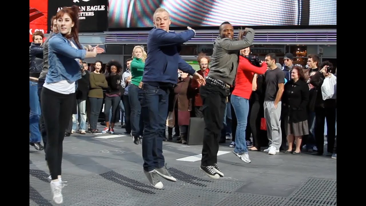 West Side Story Flash Mob - New York City Times Square November 2011 (HD)
