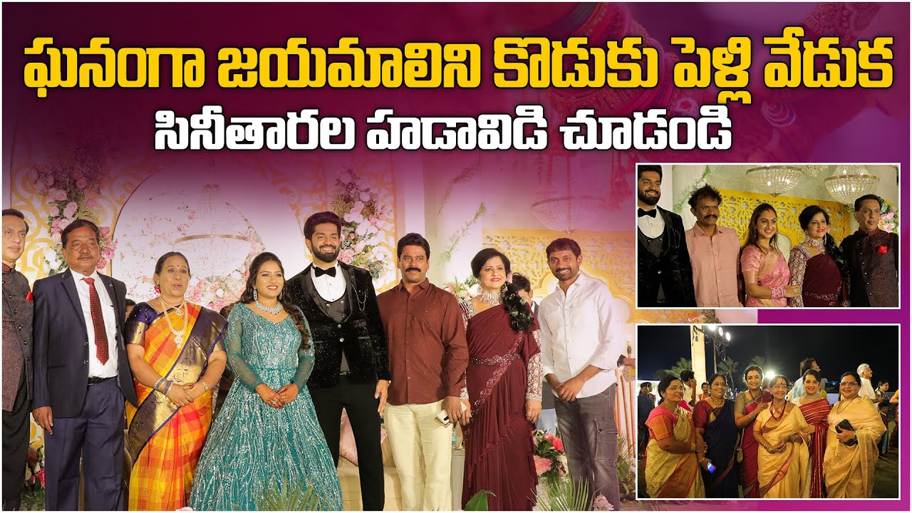 జయమాలిని కొడుకు పెళ్లి వేడుక సినీతారల హడావిడి చూడండి | Celebrities Rush At Jayamalini Son Marriage