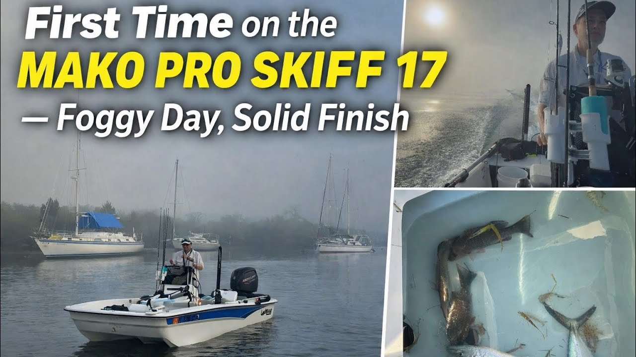 First Time on the Mako Pro Skiff 17 — Foggy Day, Solid Finish