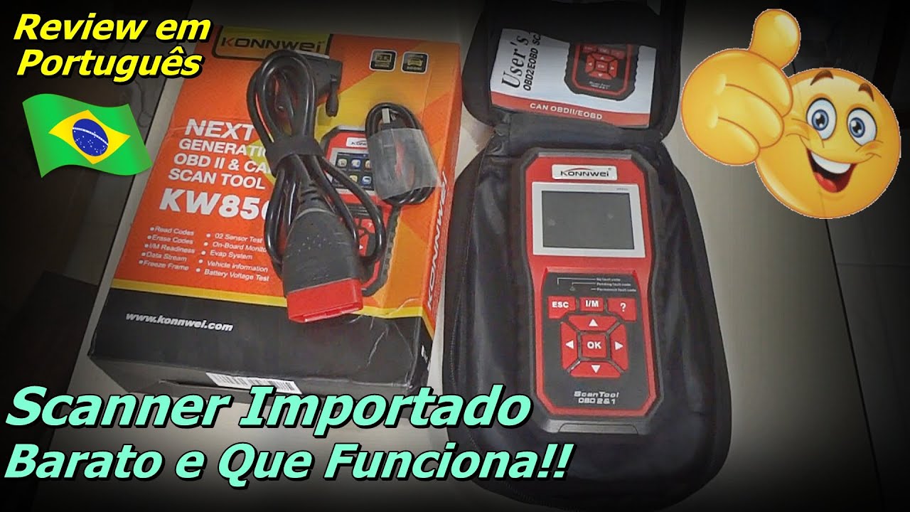 Scanner Konnwei KW850 - Review em Português - Scanner Automotivo Barato - Review Konnwei KW850 - FVM