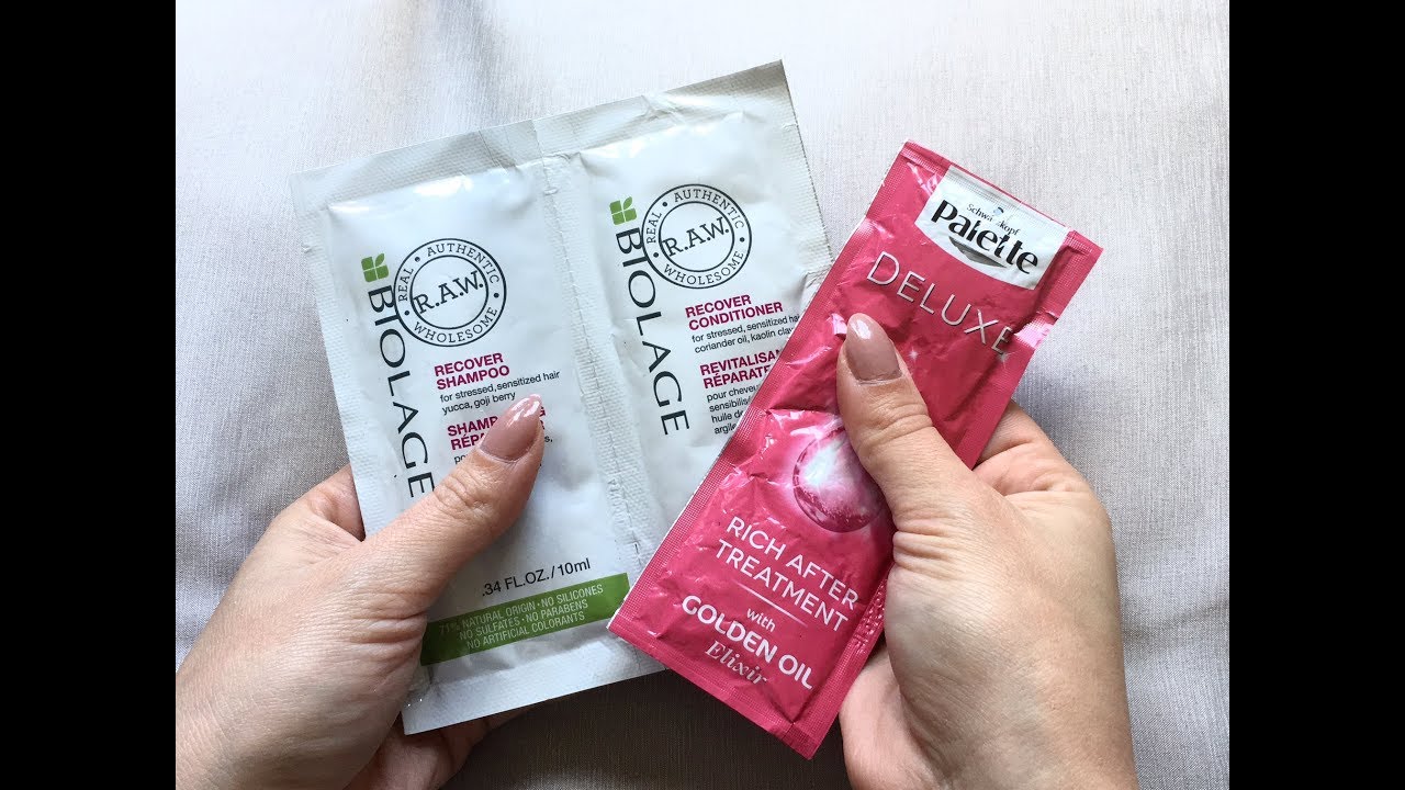 ASMR Crinkly Tingles Hair Product Samples, no talking