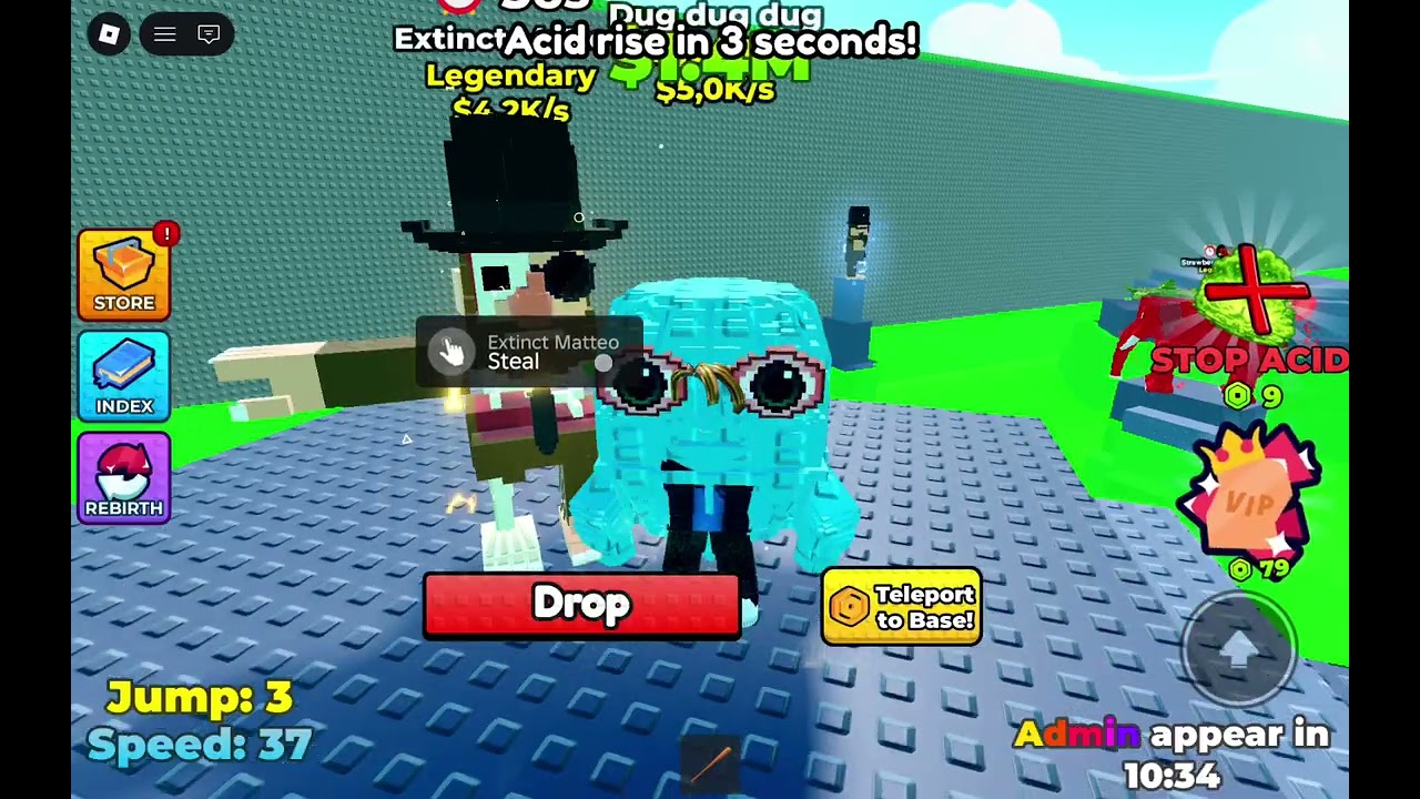 Bugün roblox da aniden kaçarak brainrots ları kurtar ma oyunu oynuyorum 