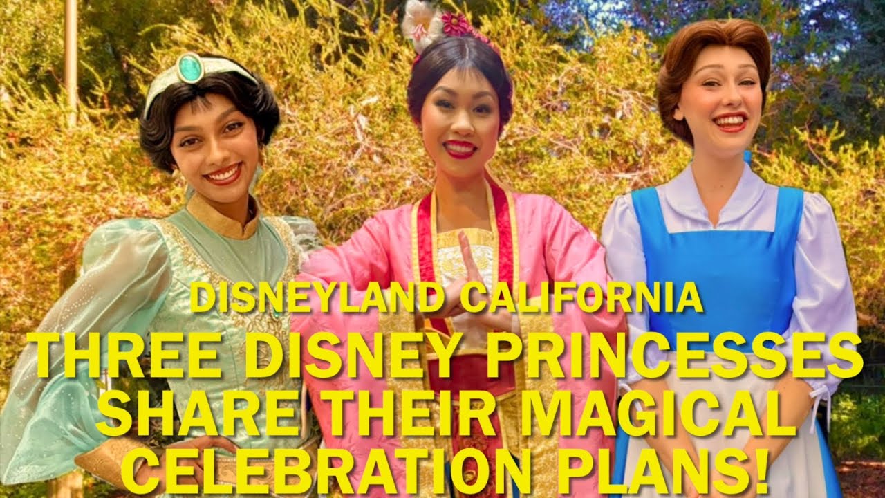 Disney Princesses Belle, Mulan & Jasmine Share Their MAGICAL Celebration Plans at Disneyland #disney