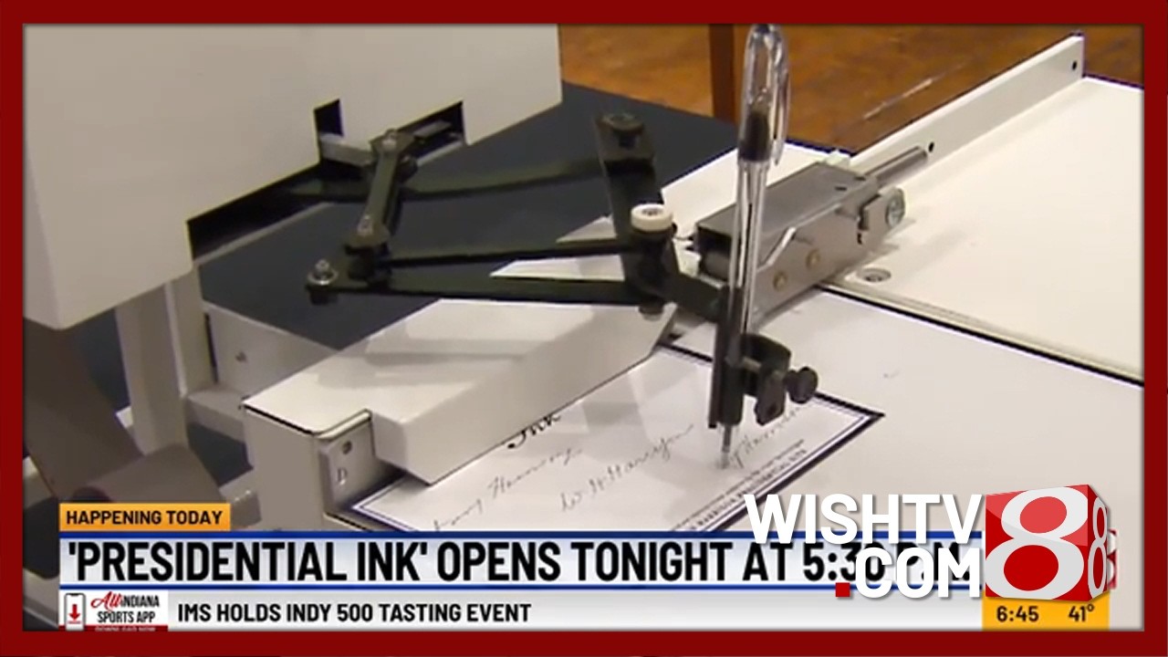 Presidential signatures on display at Indianapolis museum