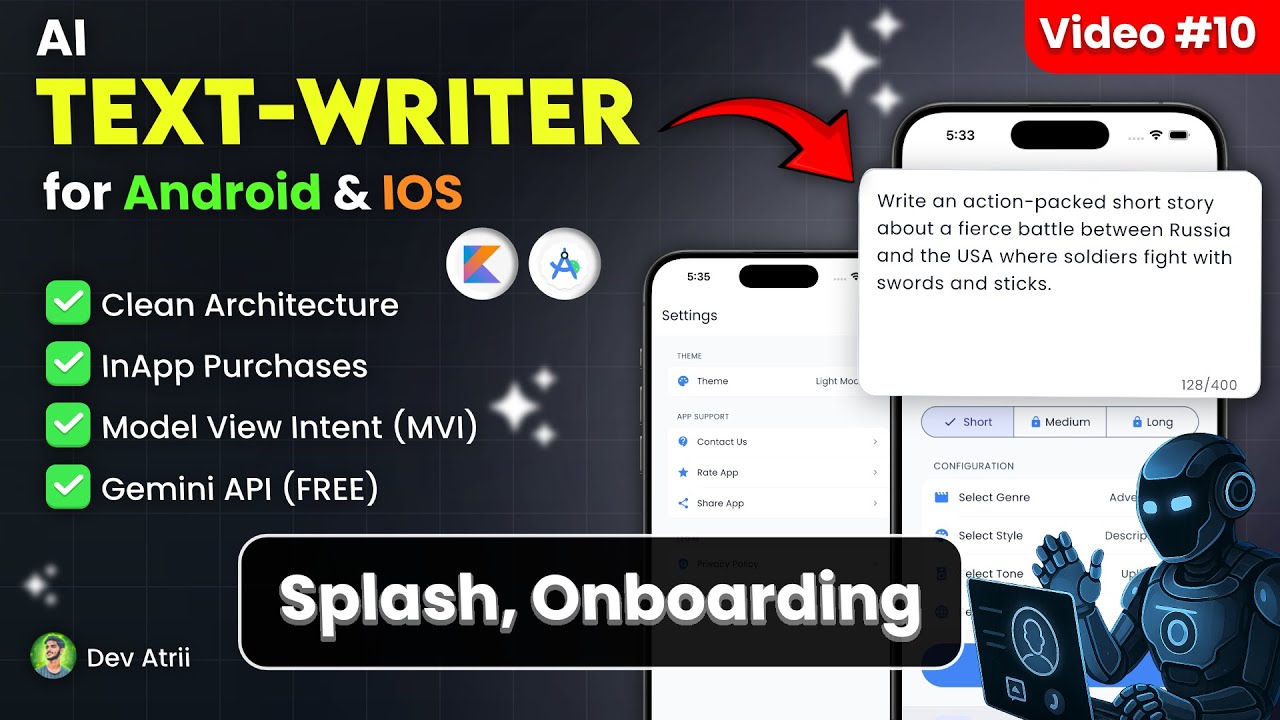 AI Text Writer app in Compose Multiplatform | 10. Splash & Onboarding Screens with Navigation