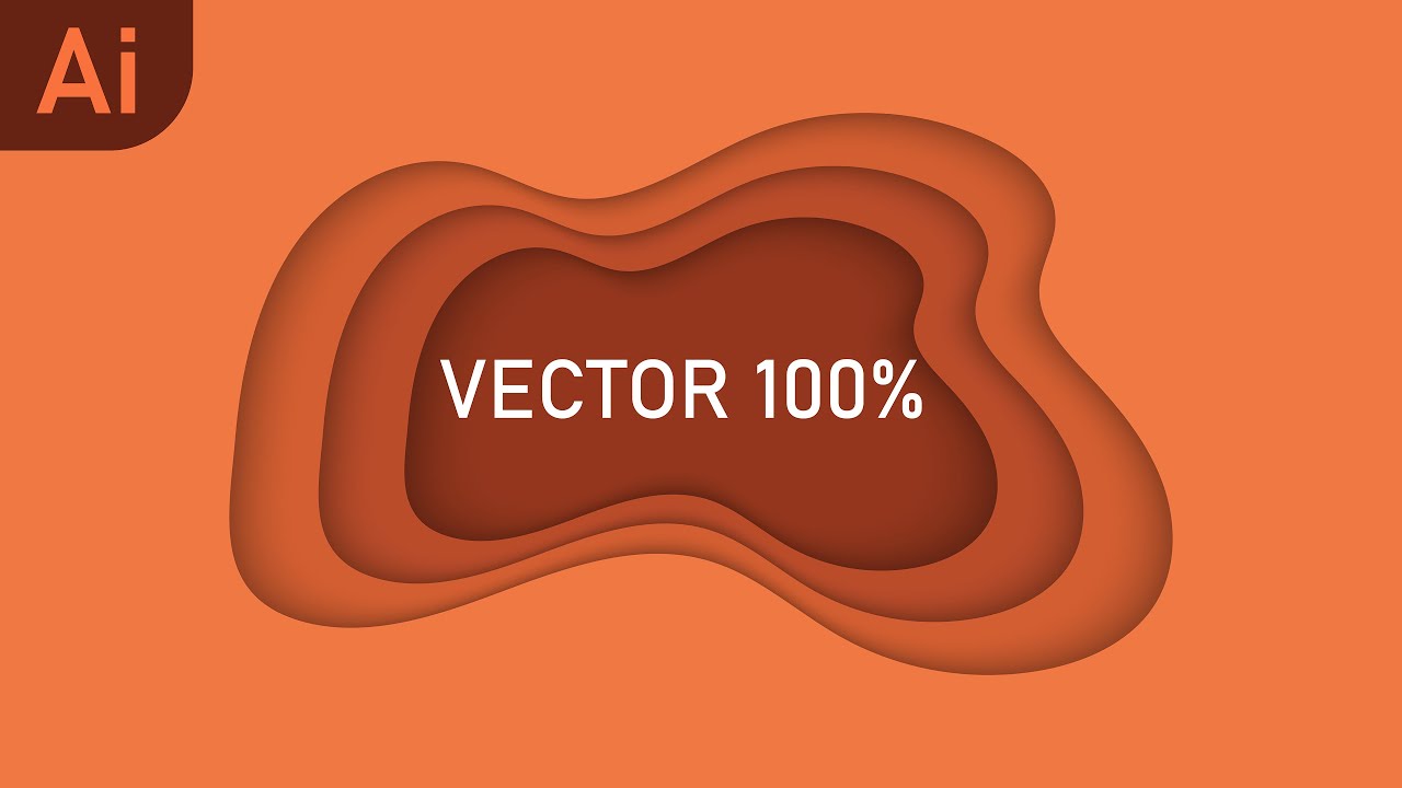 Papercut Effect with Pure Vector Shapes | Illustrator Tutorial