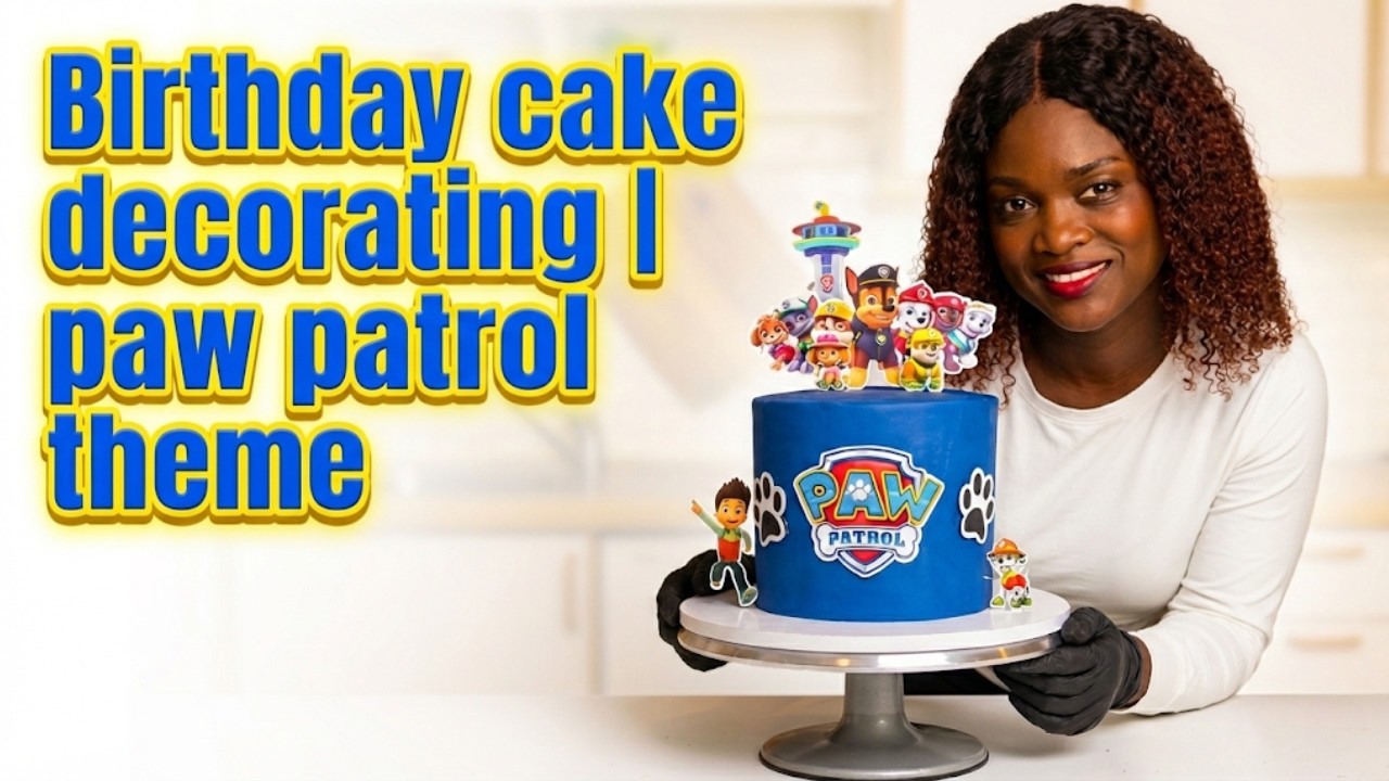 Birthday cake decorating | paw patrol theme