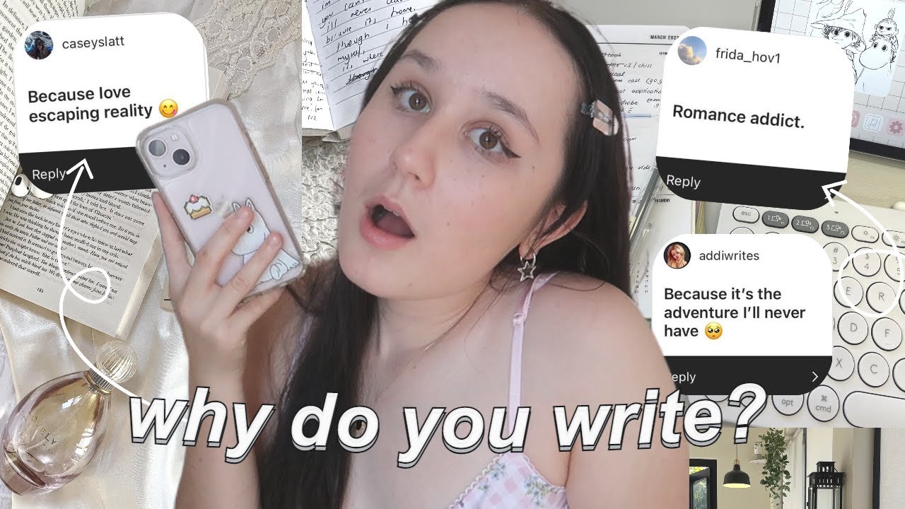 i asked writer's why they write ₊˚.💭✒️ *why you should romanticize writing* pod.55