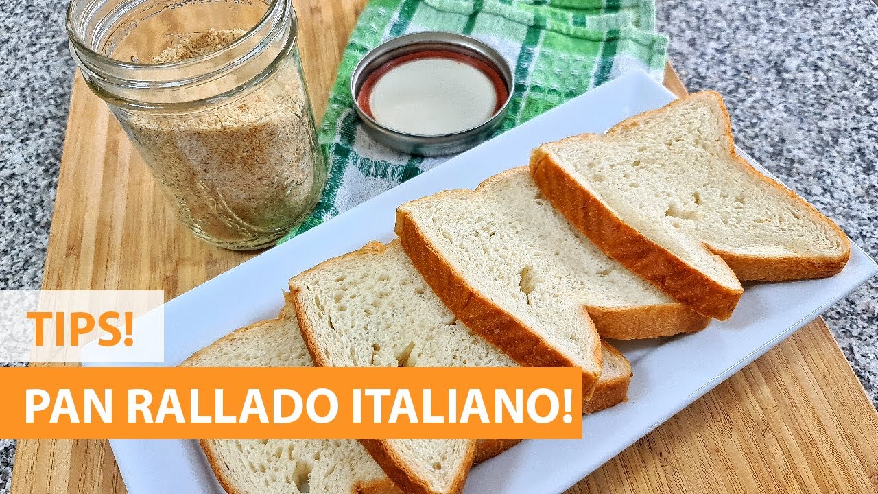 Como hacer PAN RALLADO Casero para Empanizar 🍞 [ESTILO ITALIANO] | TIPS!