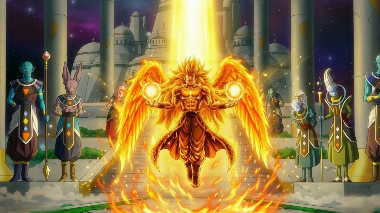 Goku's final form after Vegeta's death. And the final battle against the angels' fusion & Daishinkan