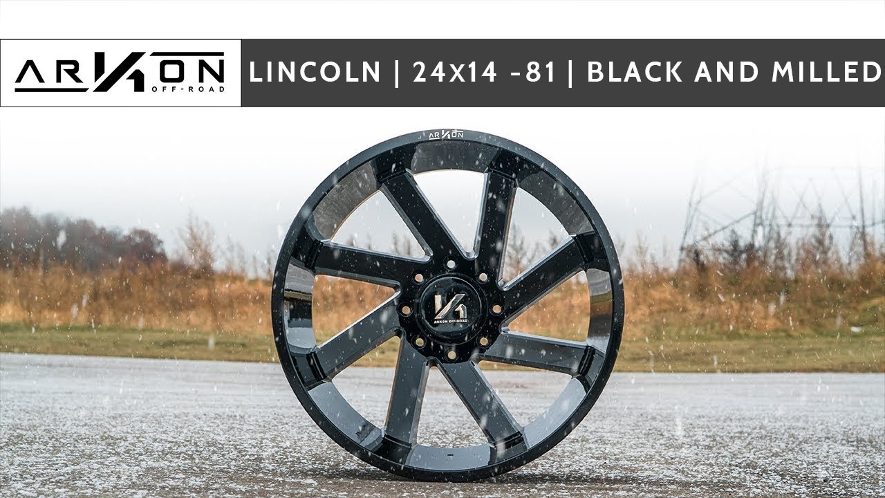 ARKON | Lincoln 24x14 -81 | Black & Milled