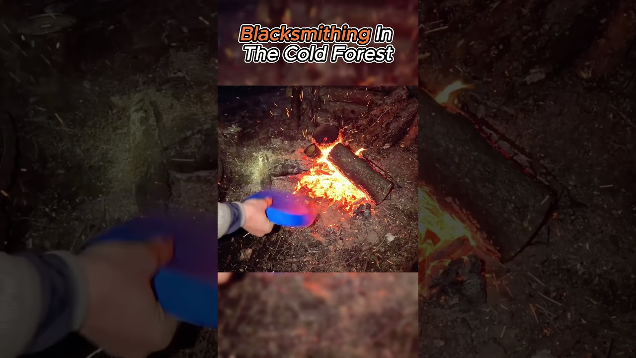 3 Days in Arctic Survival Shelter - Blacksmithing 