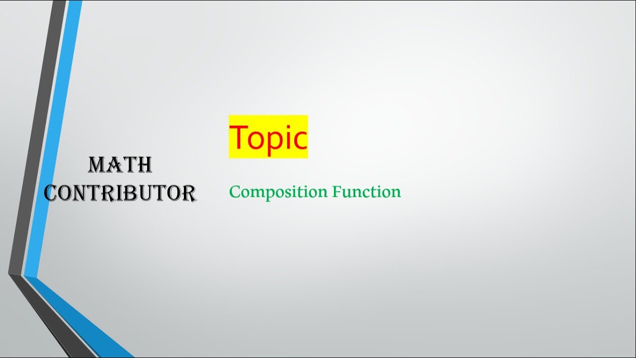 Composition Function || Thomas Calculus Edition 11