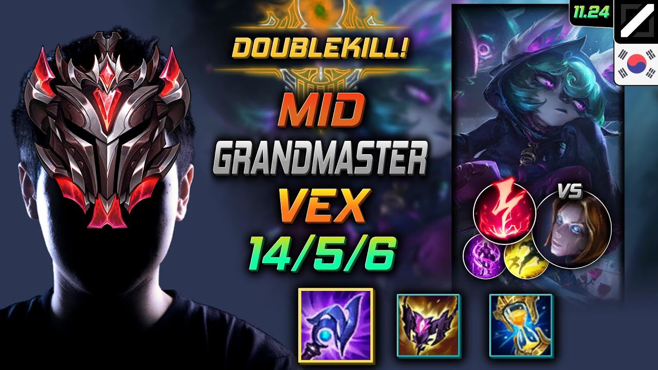 GrandMaster Vex Mid vs Orianna - Векс Буря Людена Казнь электричеством - LOL KR 11.24