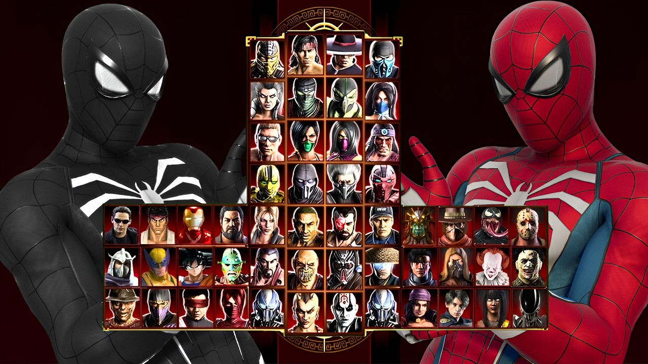 Mortal Kombat 9 - SYMBIOTE SPIDERMAN & SPIDERMAN - Expert Tag Ladder - Gameplay @(1080p) - 60ᶠᵖˢ ✔