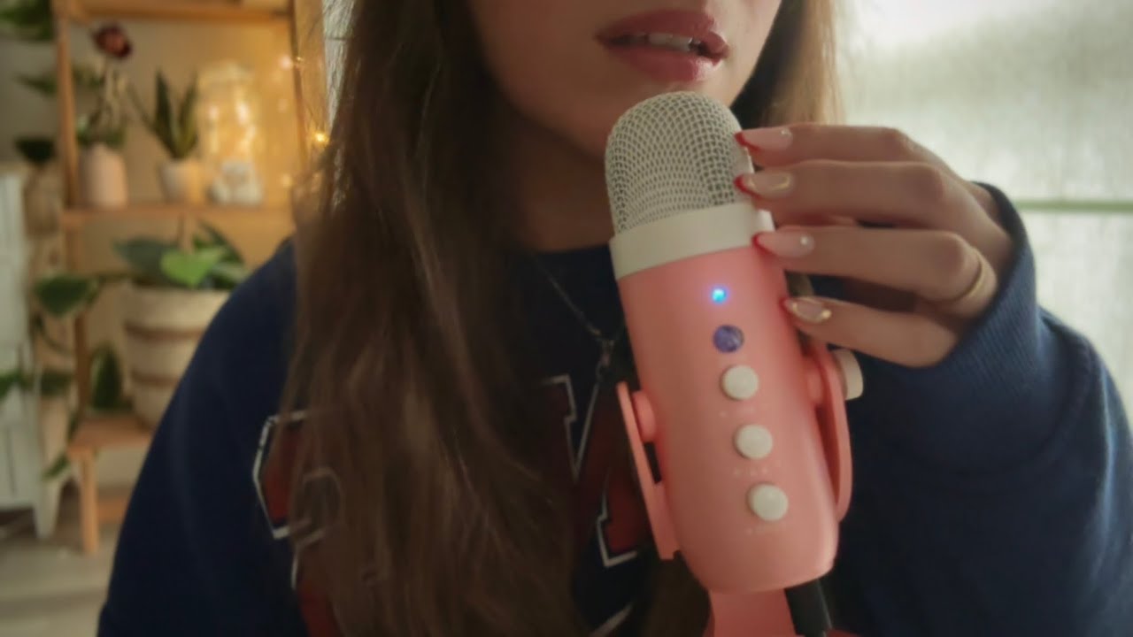 asmr sensitive mouth sounds w/ echo and latex gloves sounds😴