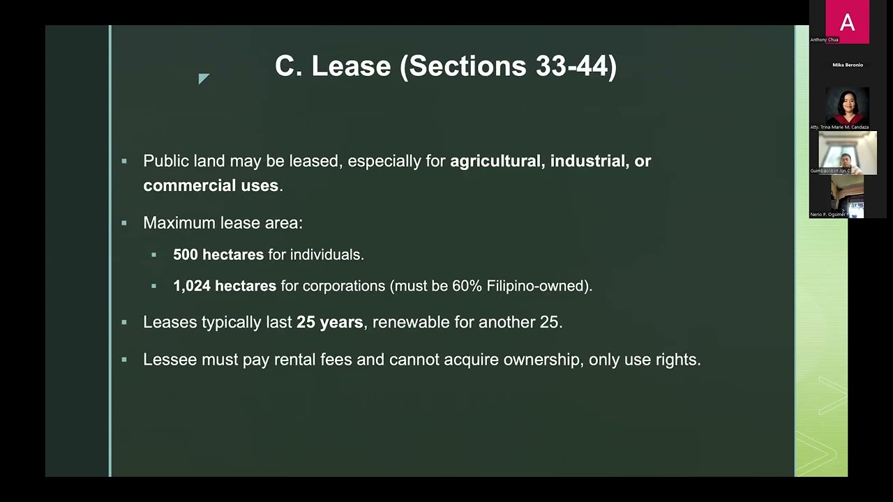 [NatRes 08-10-25] The Public Land Act