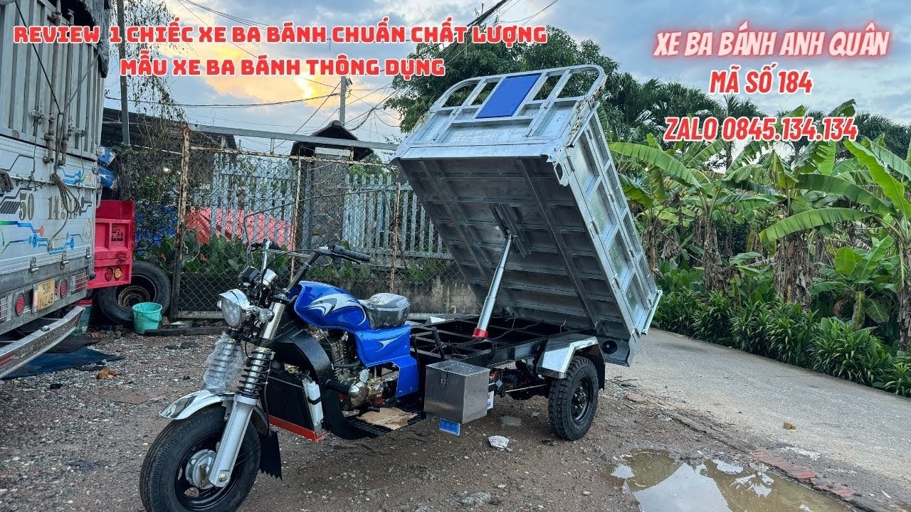 Review Chiếc Xe Ba B&aacute;nh Chuẩn Chất Lượng - Xe Ba B&aacute;nh Mới C&oacute; Ben  | LH : 0845134134