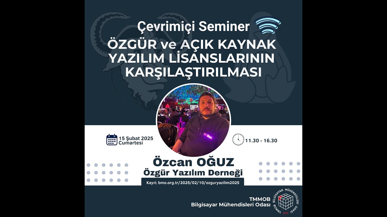 Çevirimiçi Seminer: Özgür ve Açık Kaynak Yazılım Lisanslarının Karşılaştırılması