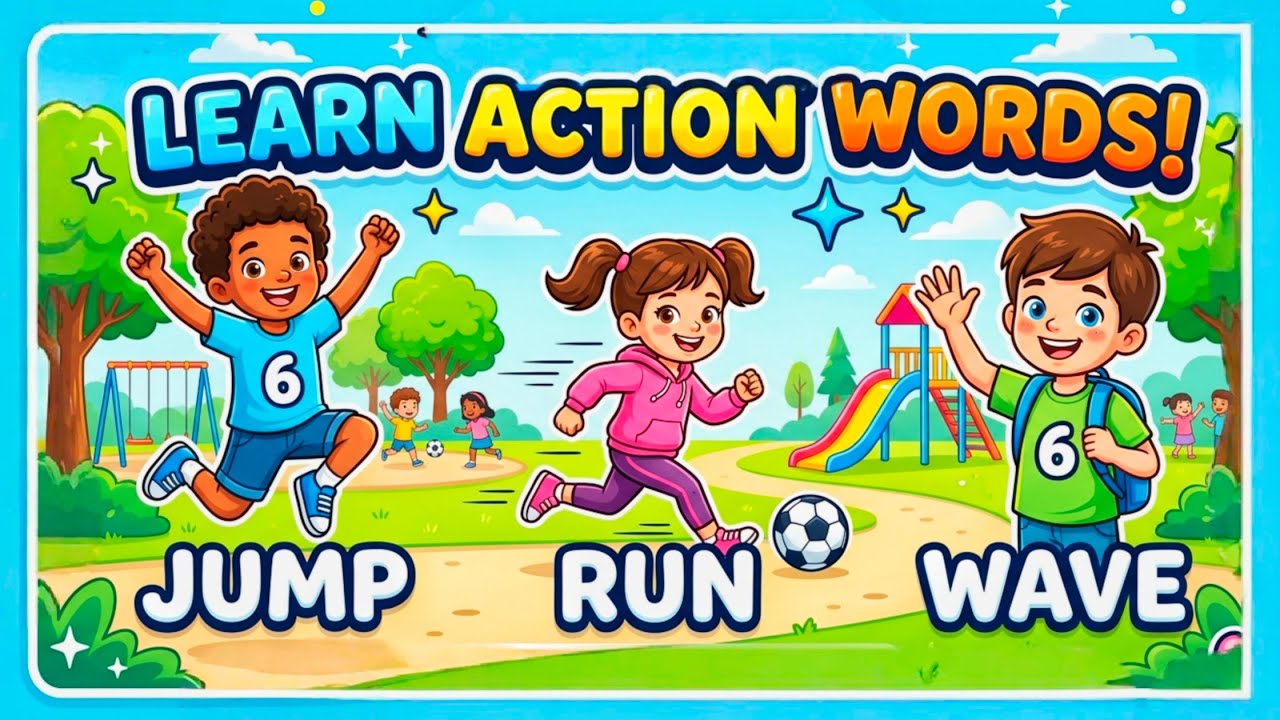 Learn Action Words | 15 Action 🏃Verbs English in Hindi | Learn With Vidhi | Vocab Words for Kids
