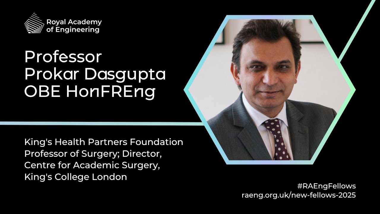 New Honorary Fellow 2025: Professor Prokar Dasgupta OBE HonFREng