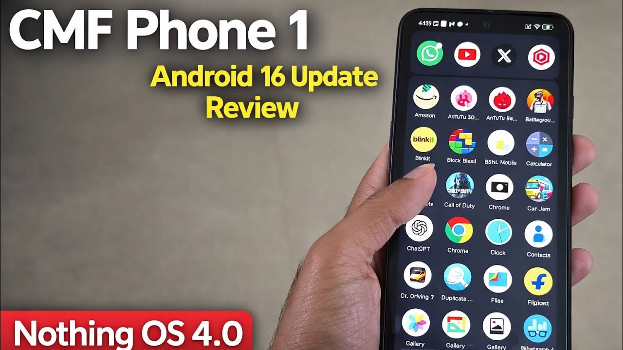 (Malayalam) CMF Phone 1 Android 16 Update Review | Nothing OS 4.0 Performance, Battery & Camera
