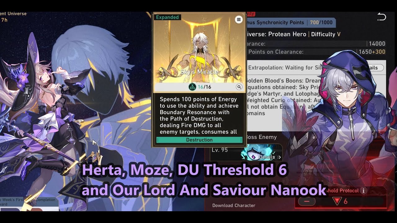 HSR Divergent Universe Threshold 6 The Herta x Moze [Honkai Star Rail]