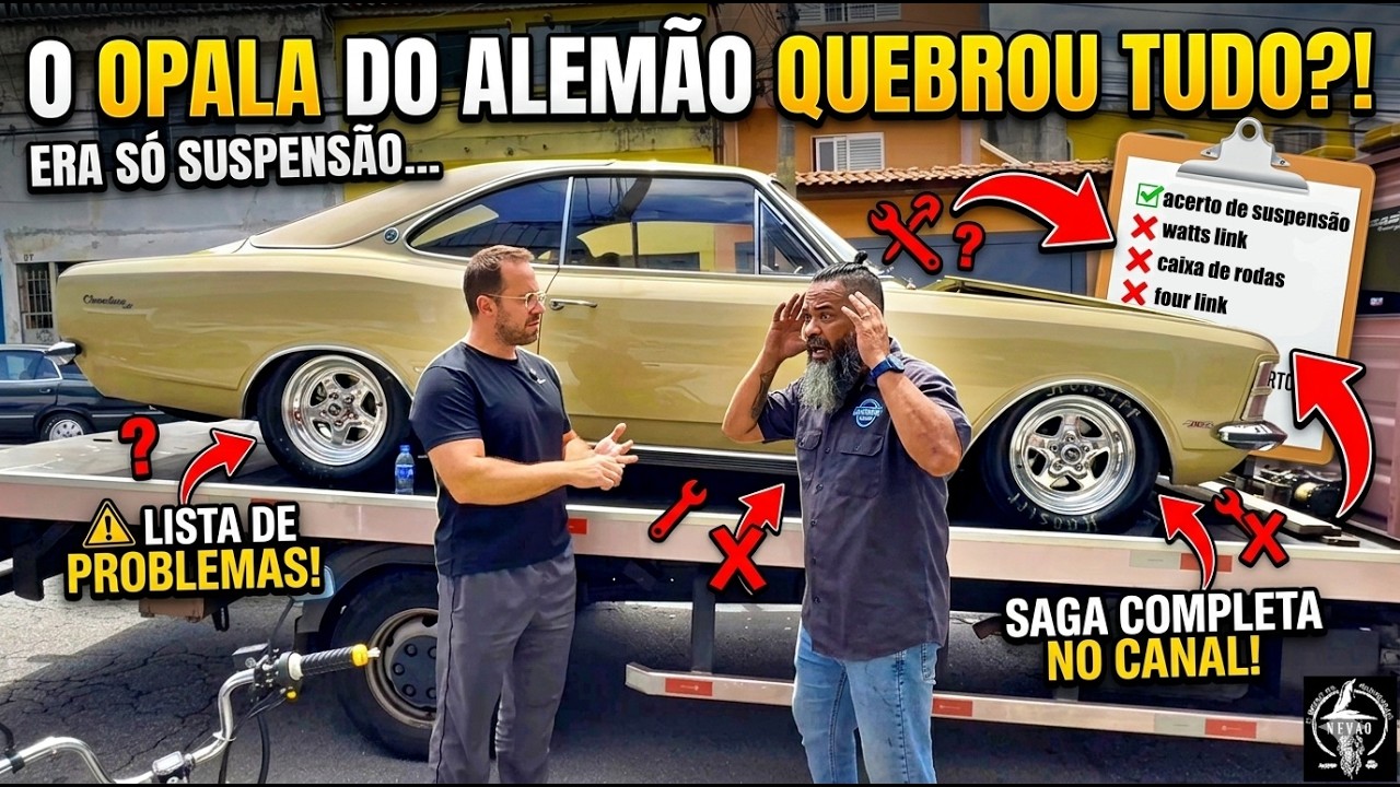 #1 Opala bege turbo de weber do Alem&atilde;o da Caravan precisa de uma suspens&atilde;o completa Nvs