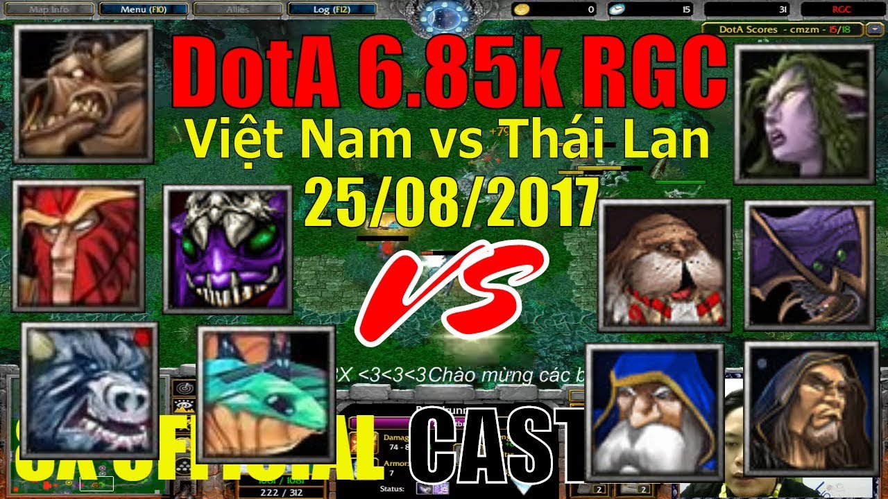 DotA - Việt Nam vs Thái Lan - DotA 1 Gameplay 25/08/2017