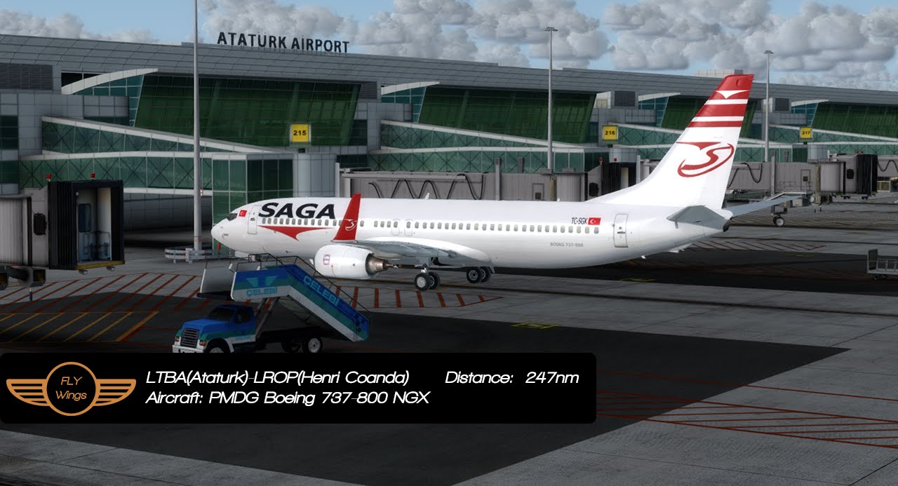 Prepar3D | Ataturk(LTBA) - Henri Coanda(LROP) | PMDG 738 NGX