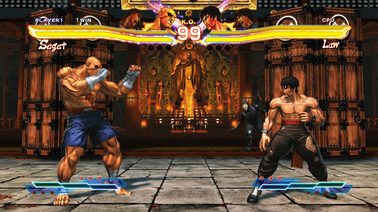 Sagat & Ryu vs Law & Lei (Hardest) - Street Fighter X Tekken