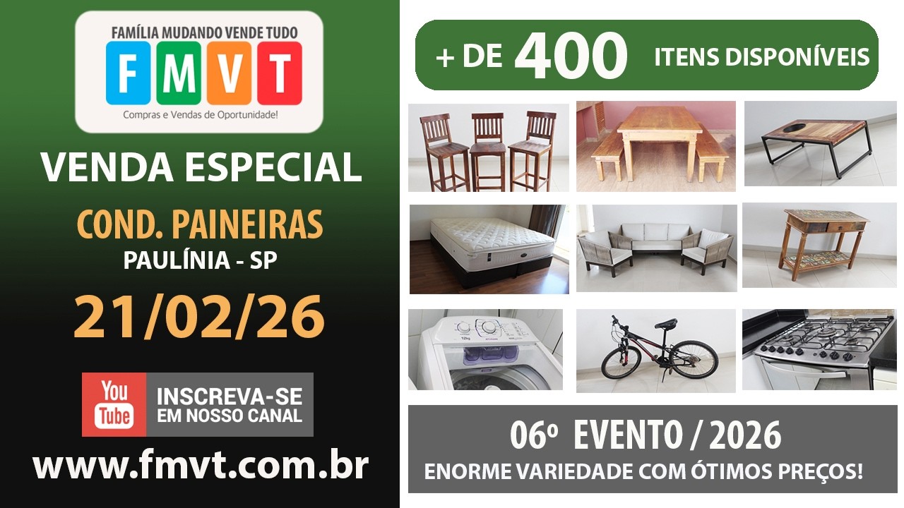FMVT-СПЕЦИАЛЬНАЯ РАСПРОДАЖА 21.02.26-COND.PAINEIRAS-PAUL&Iacute;NIA-SP +БОЛЕЕ 400 ПРЕДМЕТОВ ПО ОТЛИЧНЫМ ...