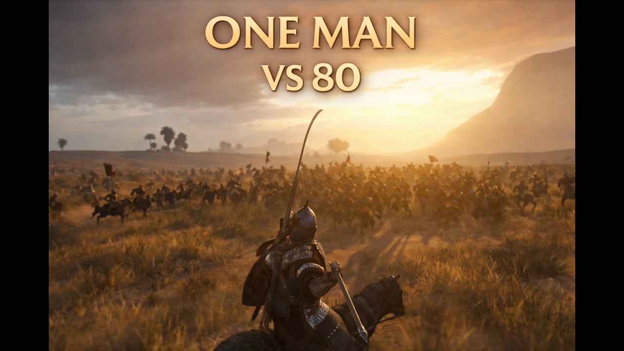 Mount and Blade 2 Bannerlord: One hero, against a horde of 80+ enemies...