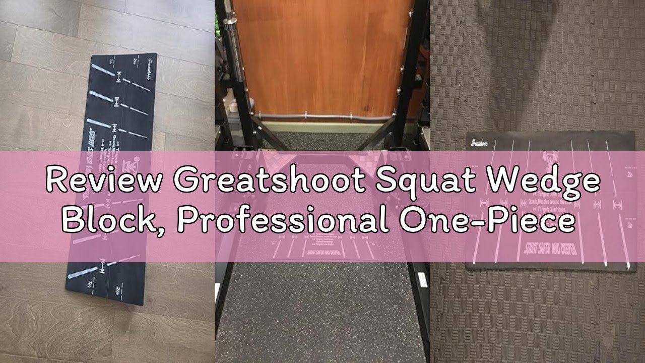 Review Greatshoot Squat Wedge Block, Professional One-Piece Heel Elevated Slant Board for All-Positi