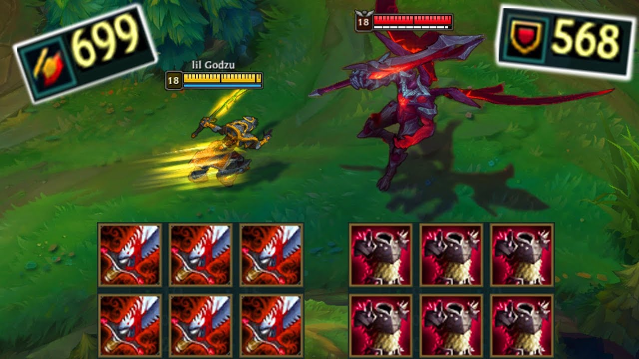 MASTER YI vs AATROX FULL BUILD FIGHTS & Pentakills